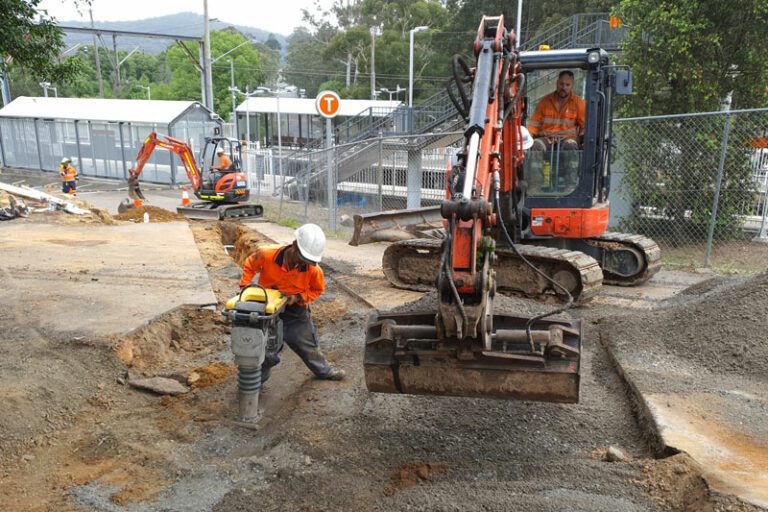 Civil Construction Sydney project equipment